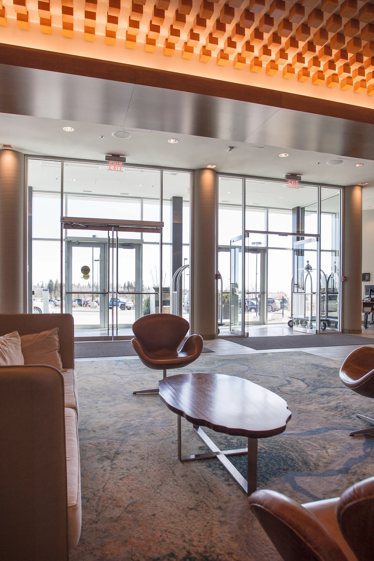 Alumicor 1800 series interior storefront and glass doors 