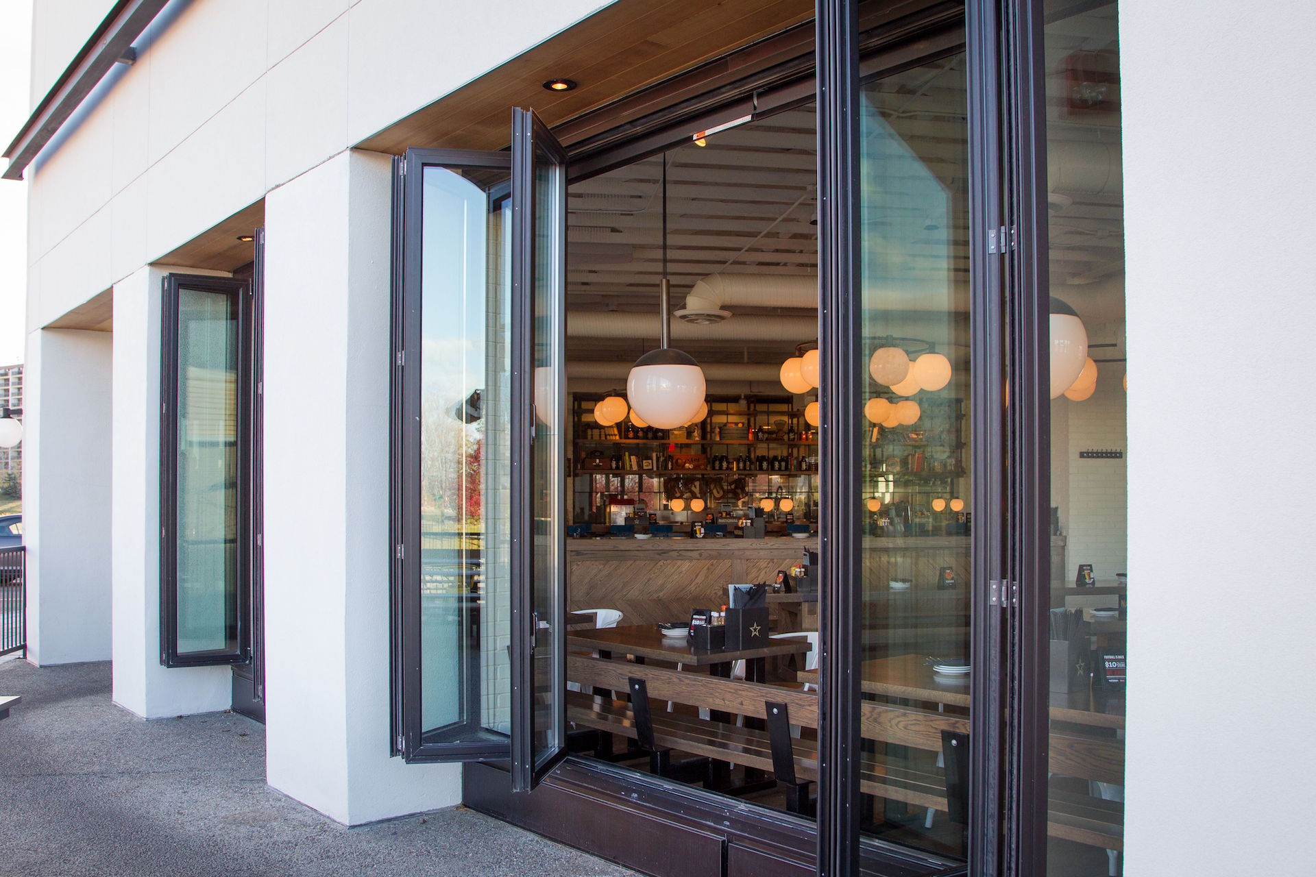 US Aluminum folding Monterey doors