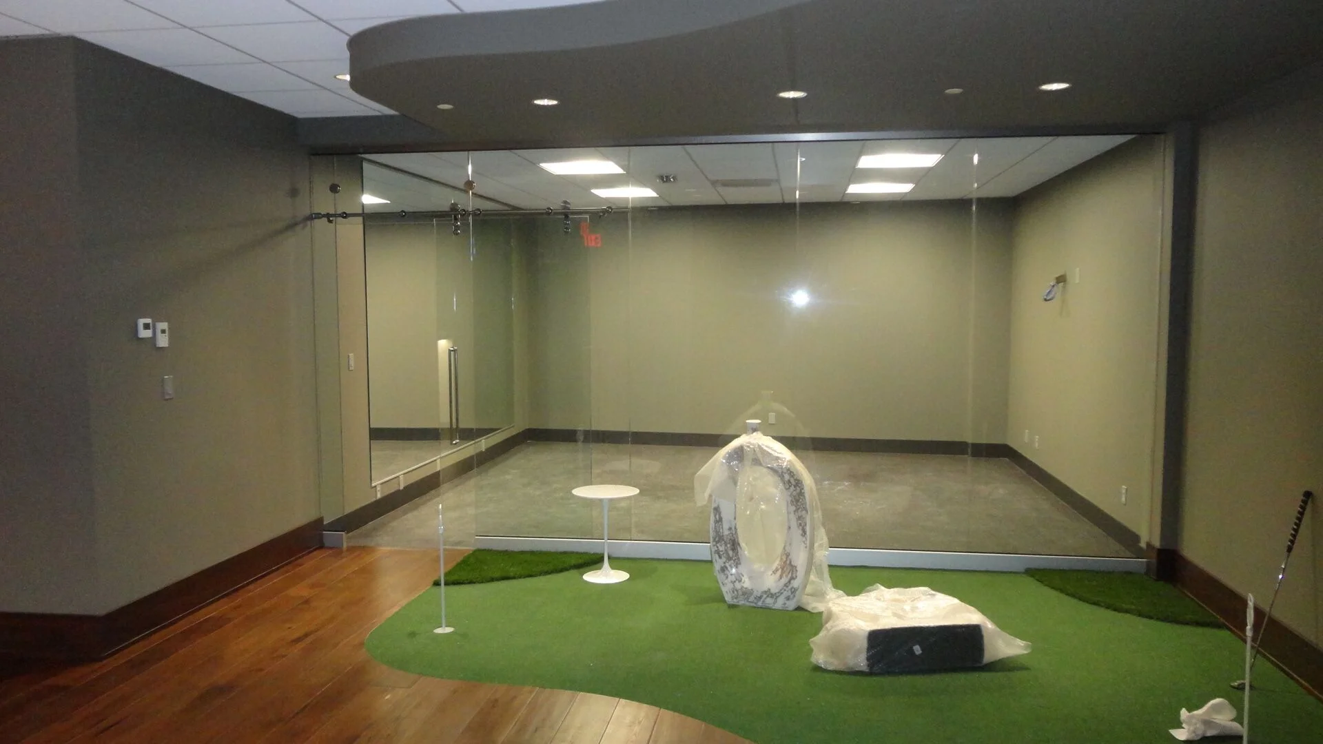Interior glass doors, windows and shower