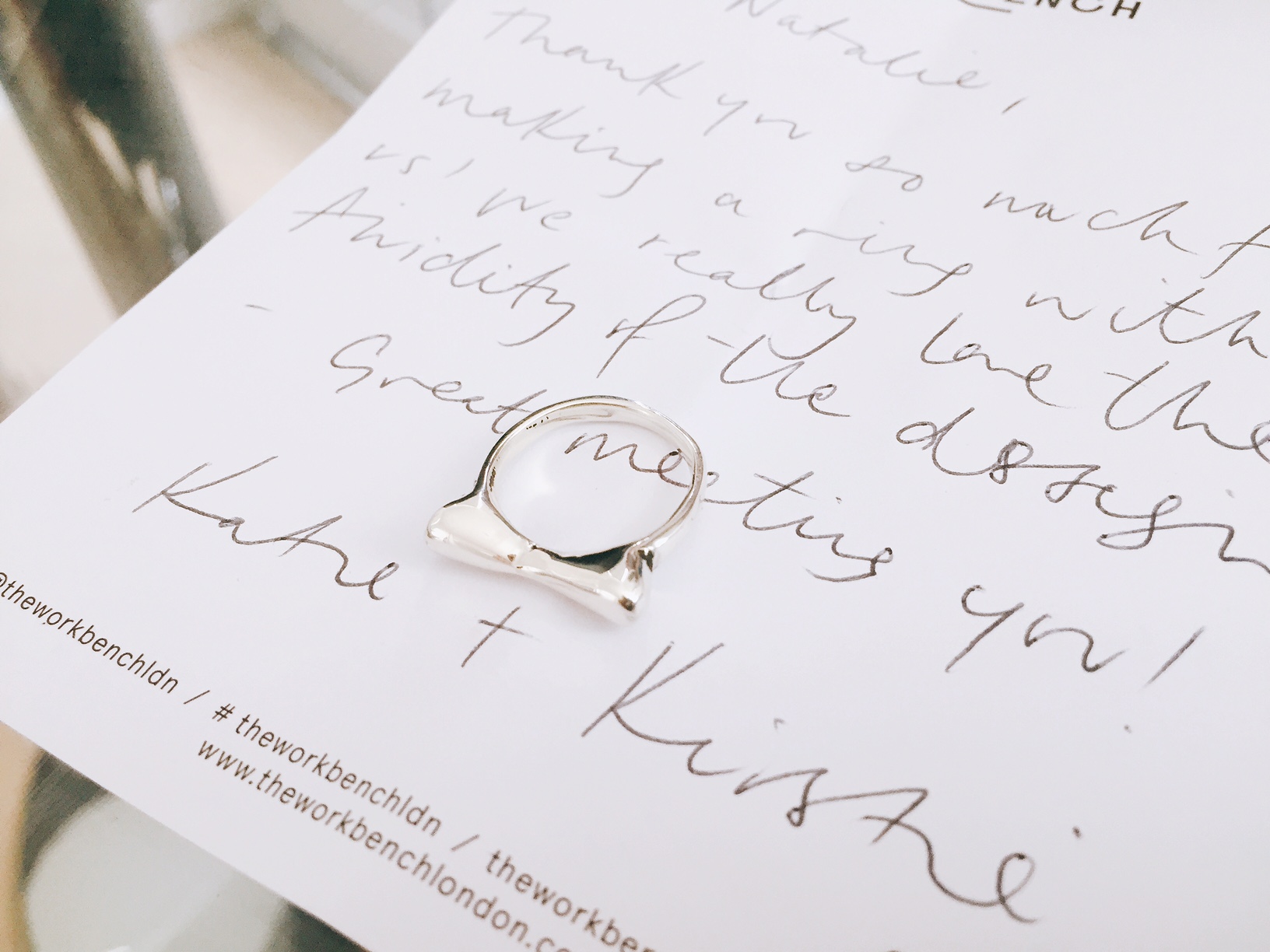 Ta-dah! So excited to receive my ring - it's not perfect but it's one and only :) 