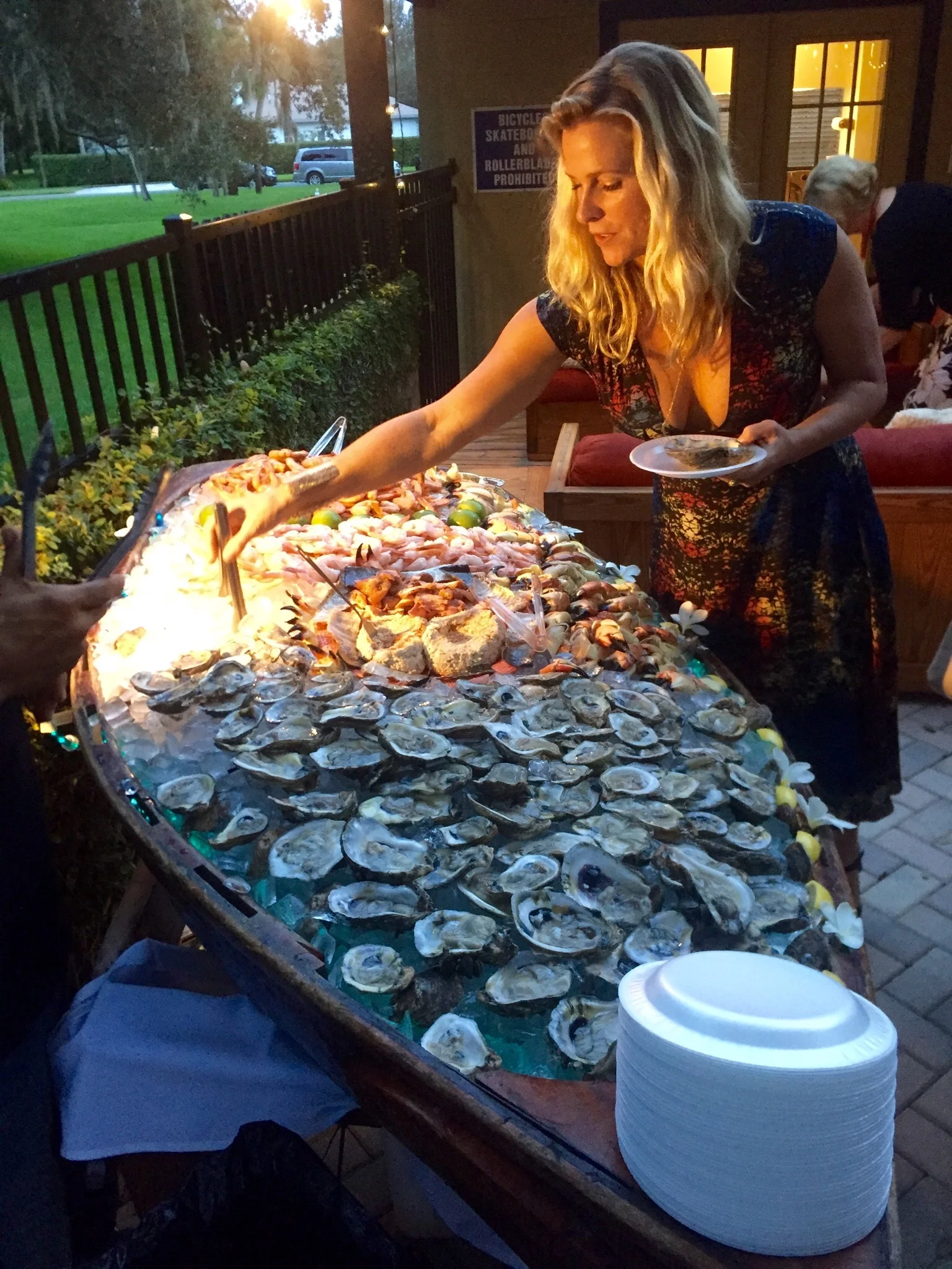 Teak Wood Seafood Raw Bar