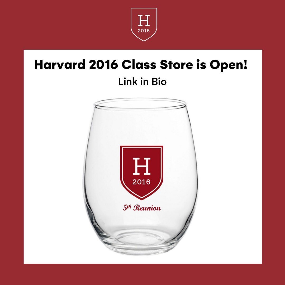 The Harvard 2016 5th Reunion class store is officially open - link in bio! All orders must be placed by Wed, April 21. 

These items shown are just some of the selection available - go to the site to see the full collection.