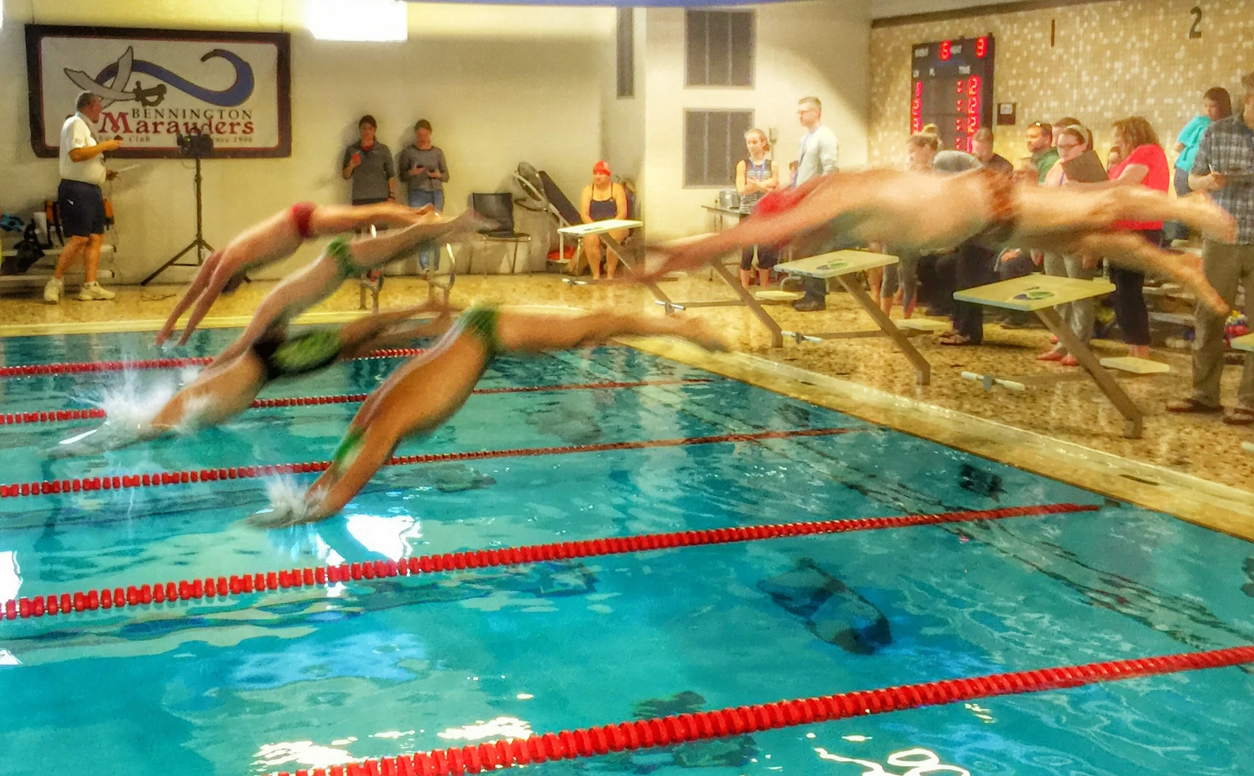 Heat two of the 100-yard freestyle