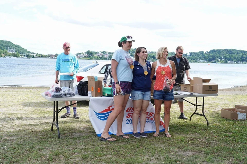 Women's 10km skin podium