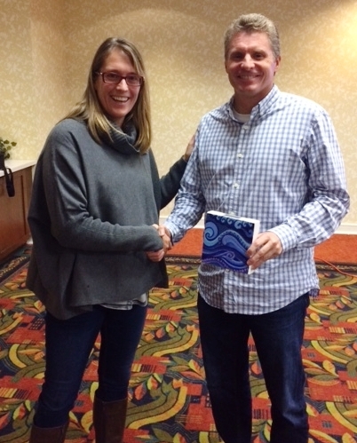 2016 Contributor of the Year, Douglas Sayles, with NELMSC Awards & Recognition Chair, Tara Mack