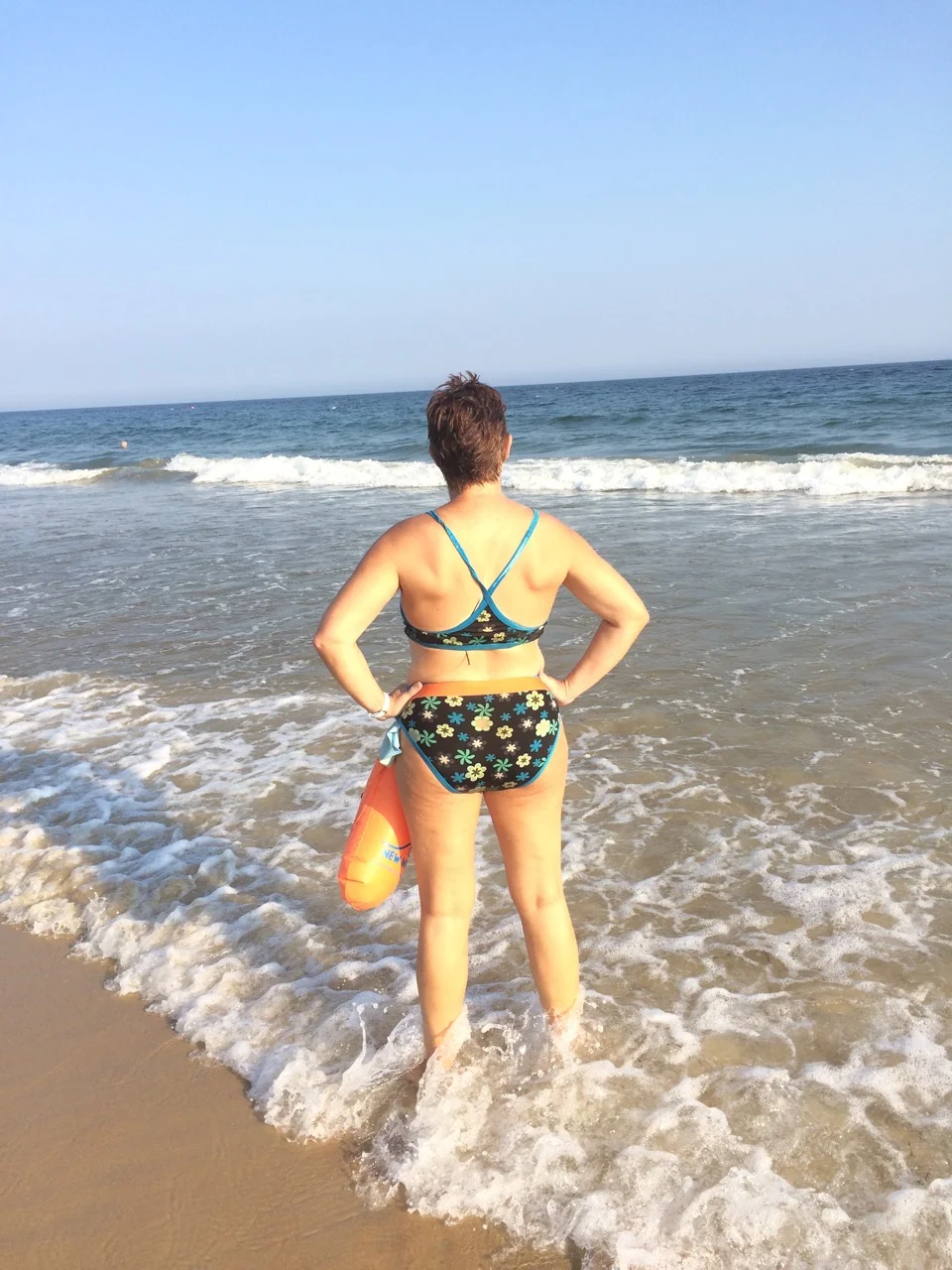 Bridget Simpson surveys her domain at Misquamicut State Beach (photo by Quinn Simpson)