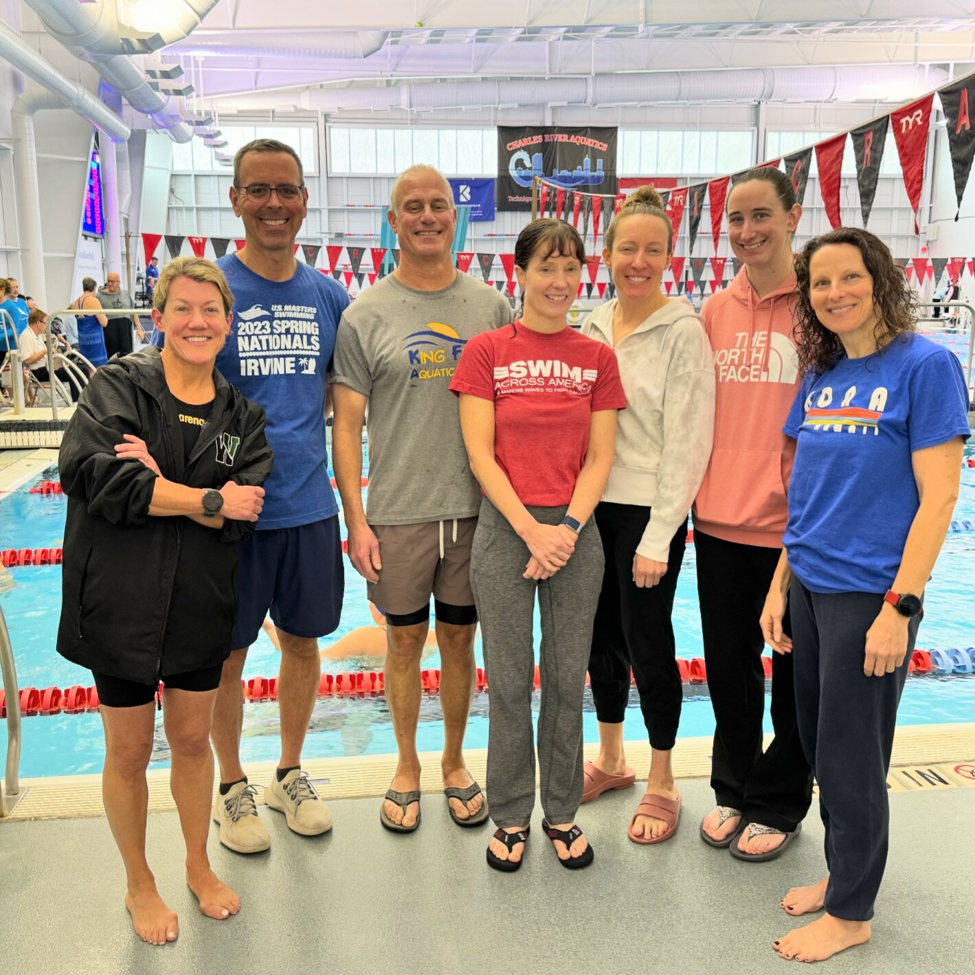 Who&rsquo;s bringing the heat next weekend at Harvard? 🔥🔥🔥 King Fins Aquatic Club is ready to go! 
#mastersswimming #distanceday #team #championship