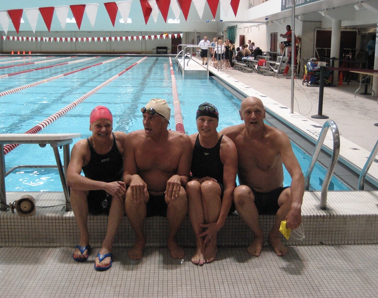When was the first time you swam at Blodgett pool? As an age grouper? Or in college? Or a Masters meet? Here&rsquo;s a throwback to June 2012 with Jacki, Greg, Tracy and Dan and their world record setting 400 free relay in the mixed 240-279 age group