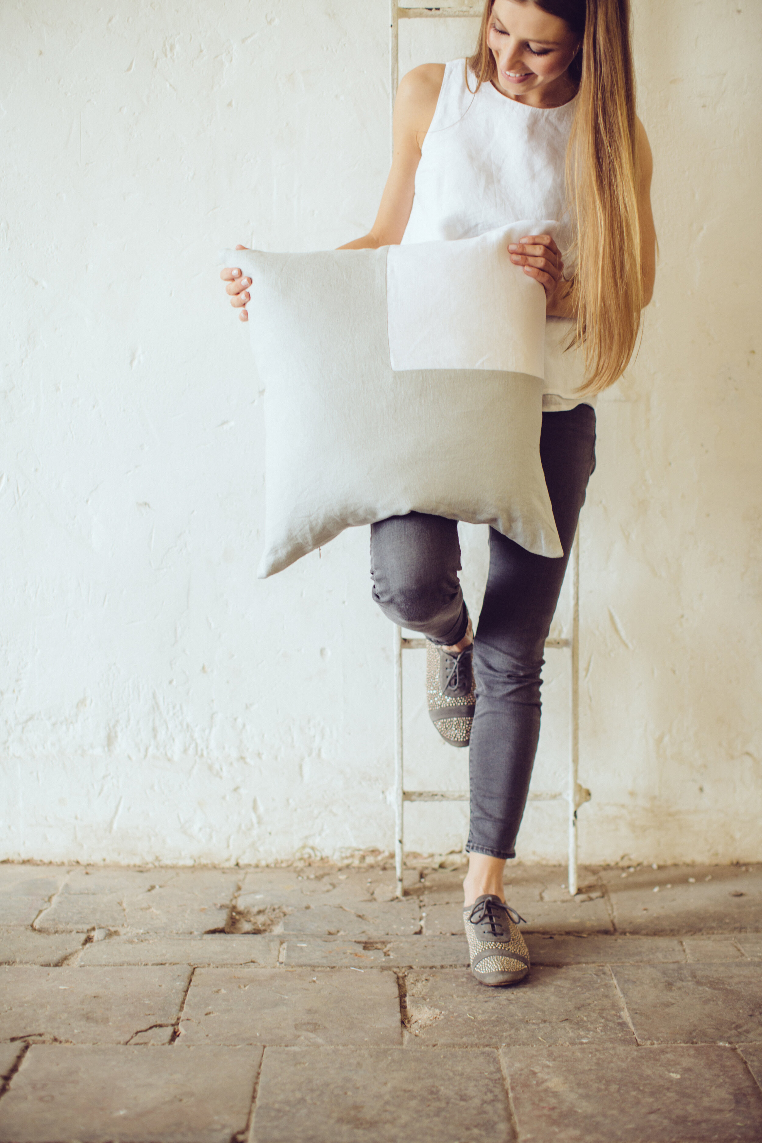 Katie Larmour Handcrafted Irish Linen Couture Cushions by designer maker Katie Larmour contemporary patchwork .jpg