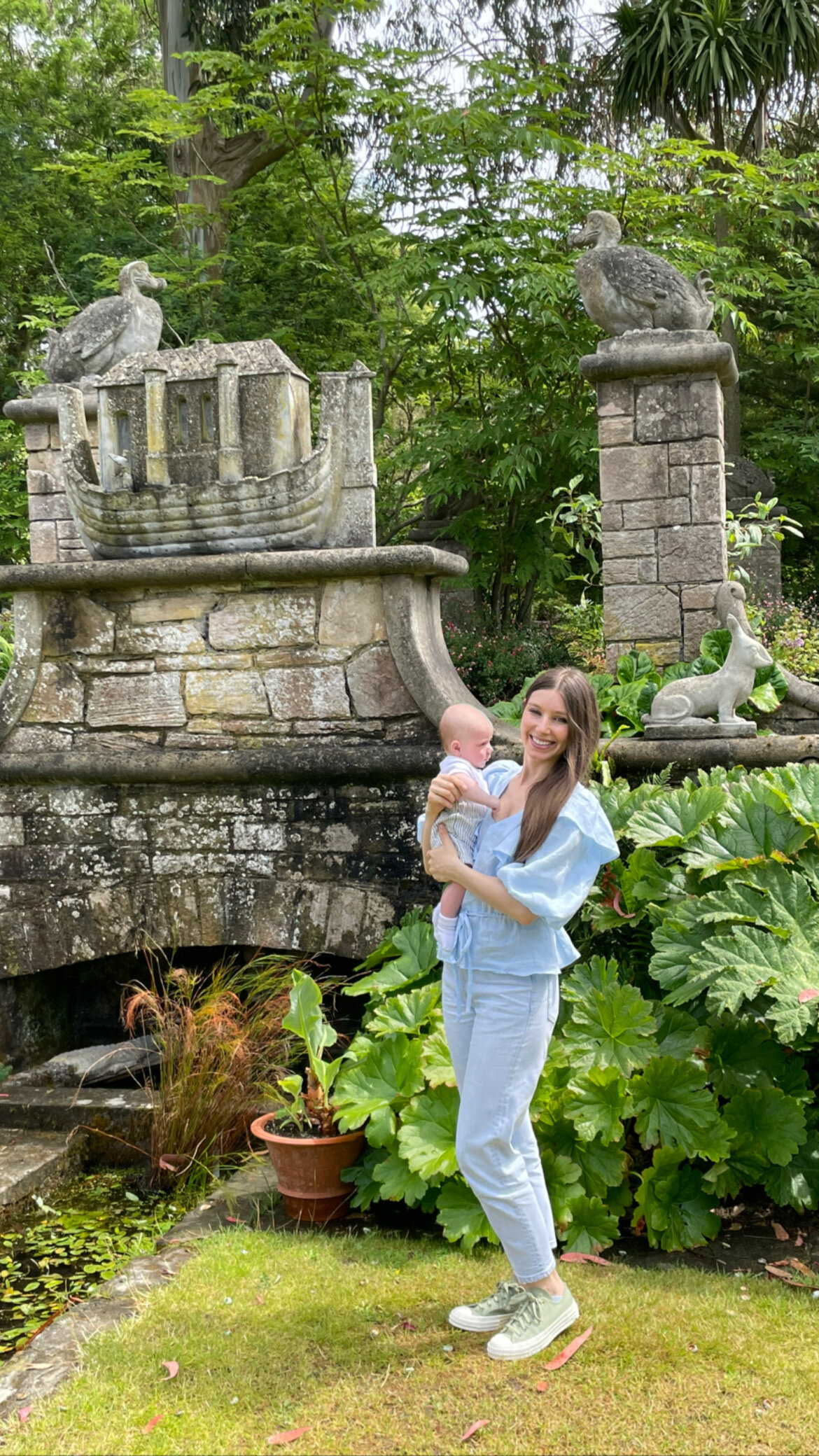 Katie and baby Finn at Mount Stewart Gardens  .JPG