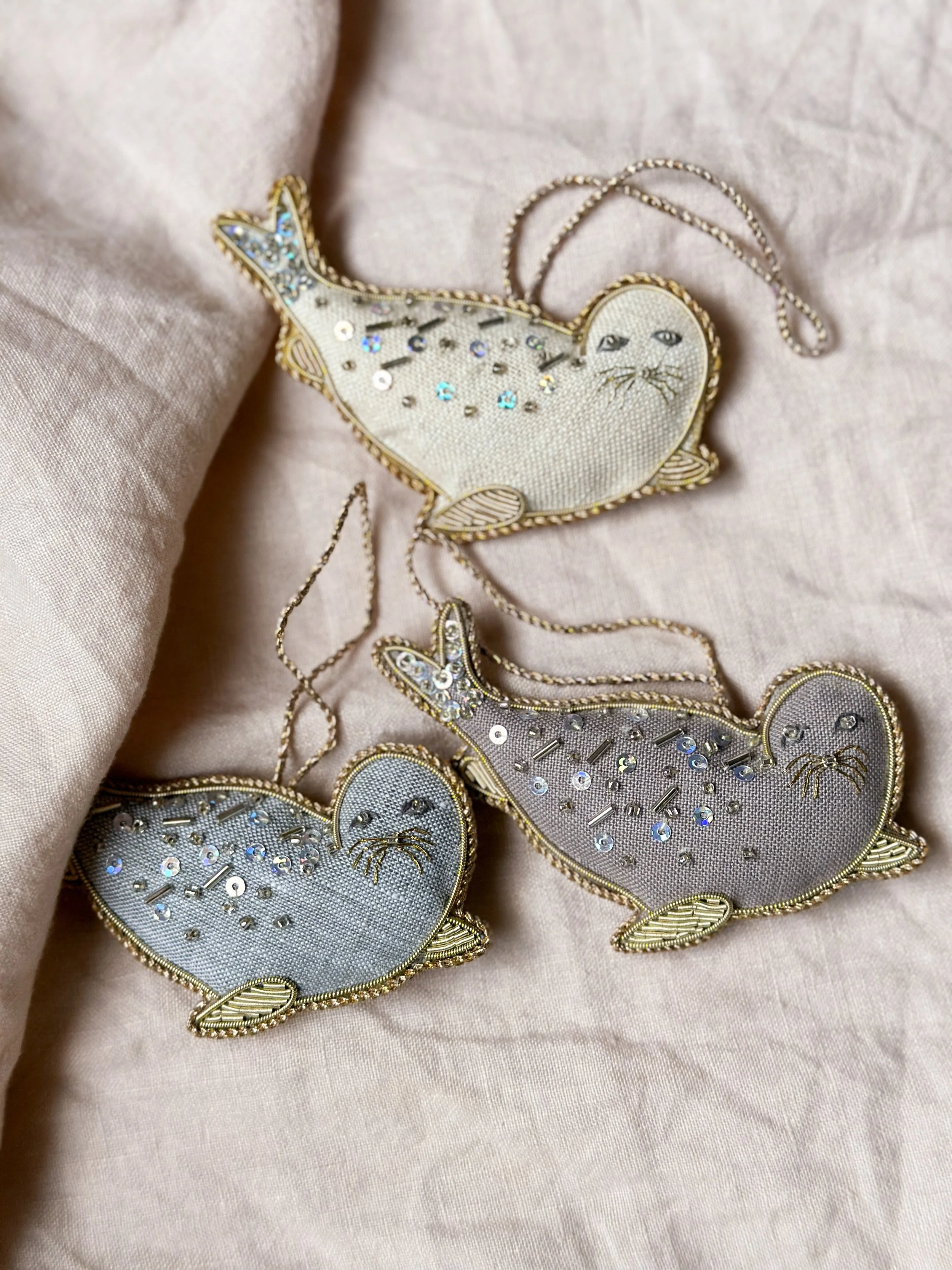 Seals in Irish Linen Katie Larmour Inspired by Rescue Centre in Wexford1.JPG