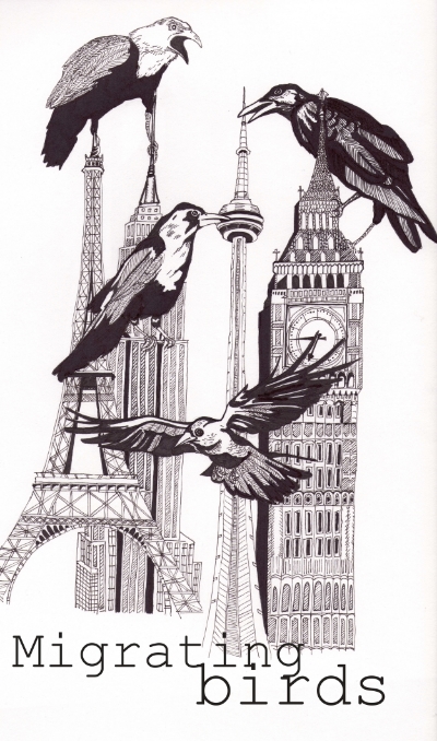 Migrating birds poster