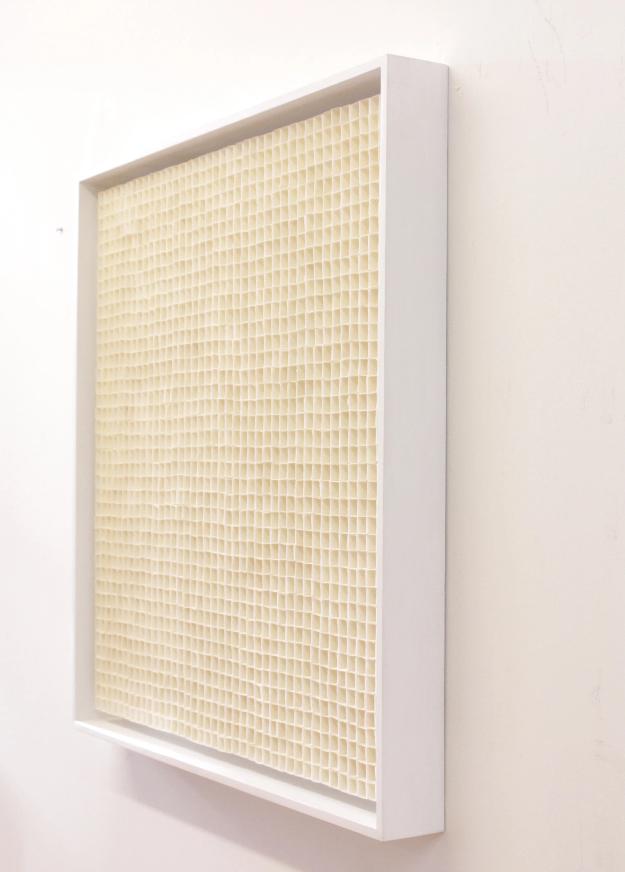 Side view: Untitled (Small open top cubes), 2019