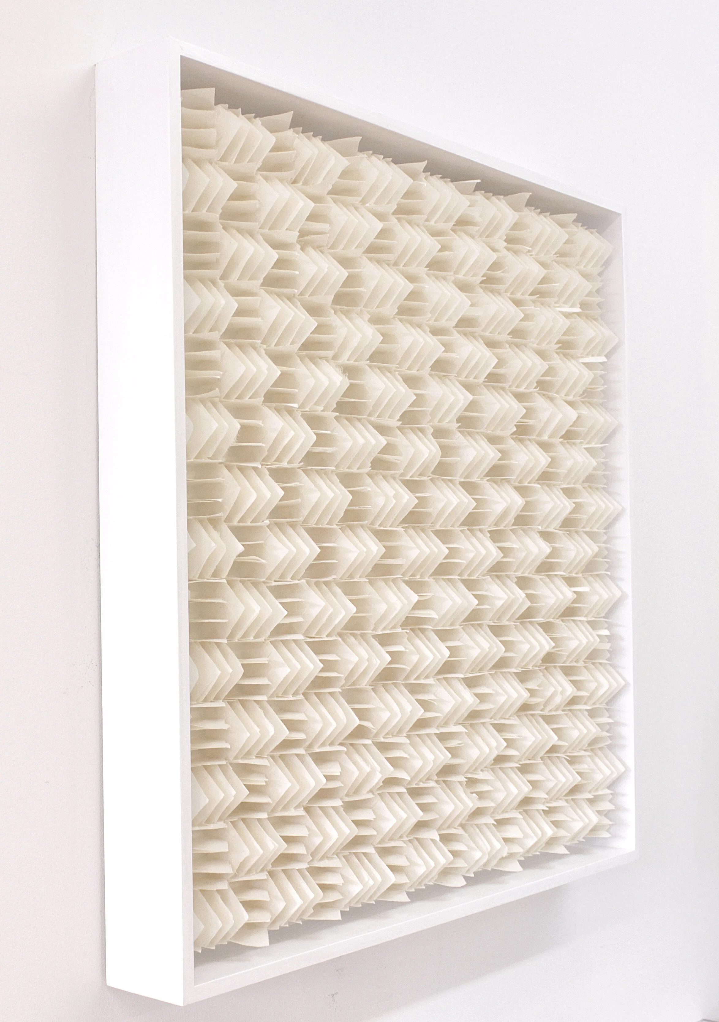 Side view: Untitled (Open cube checker board), 2018