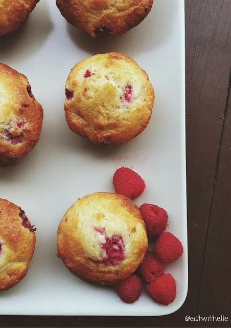 Healthy Lemon & Raspberry Muffins