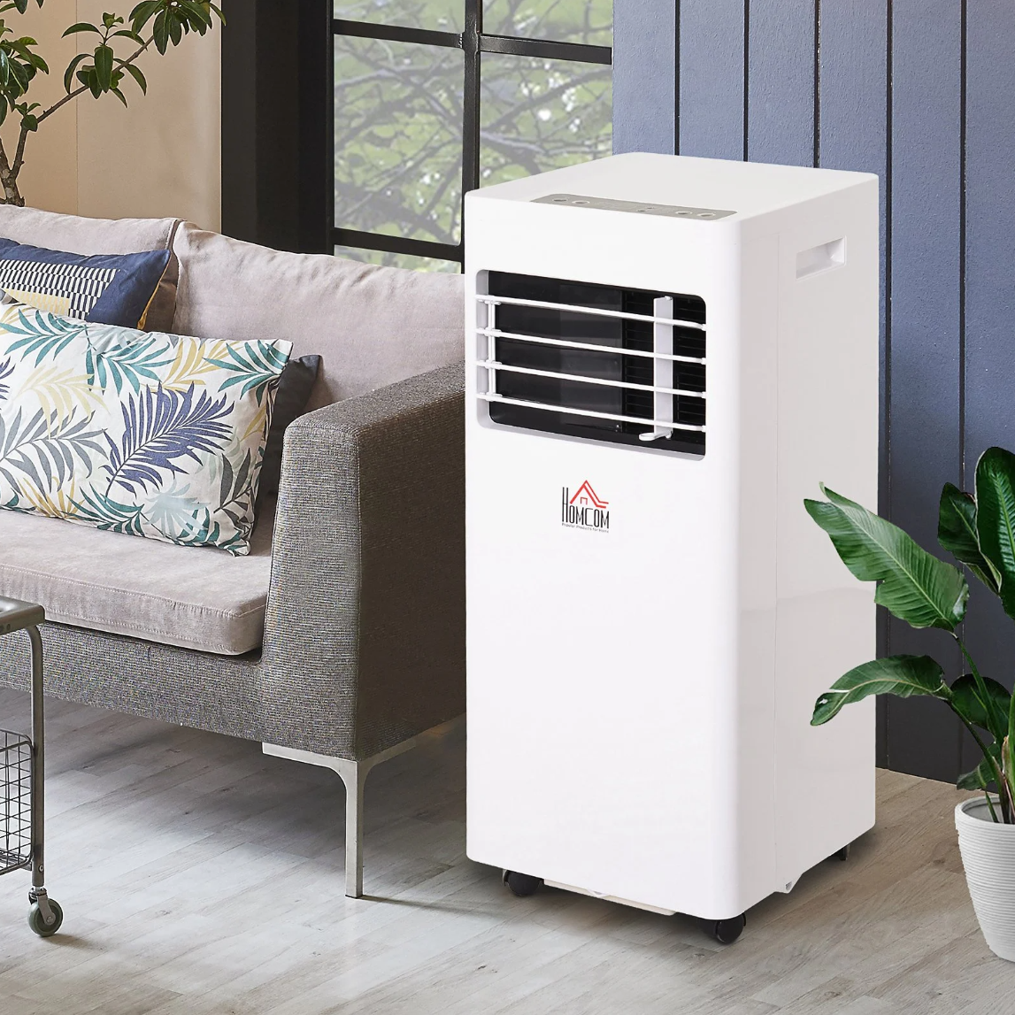 HOMCOM 5000BTU Portable ABS Air Conditioner w/ Remote Control White Review, best value aircon in UK 
