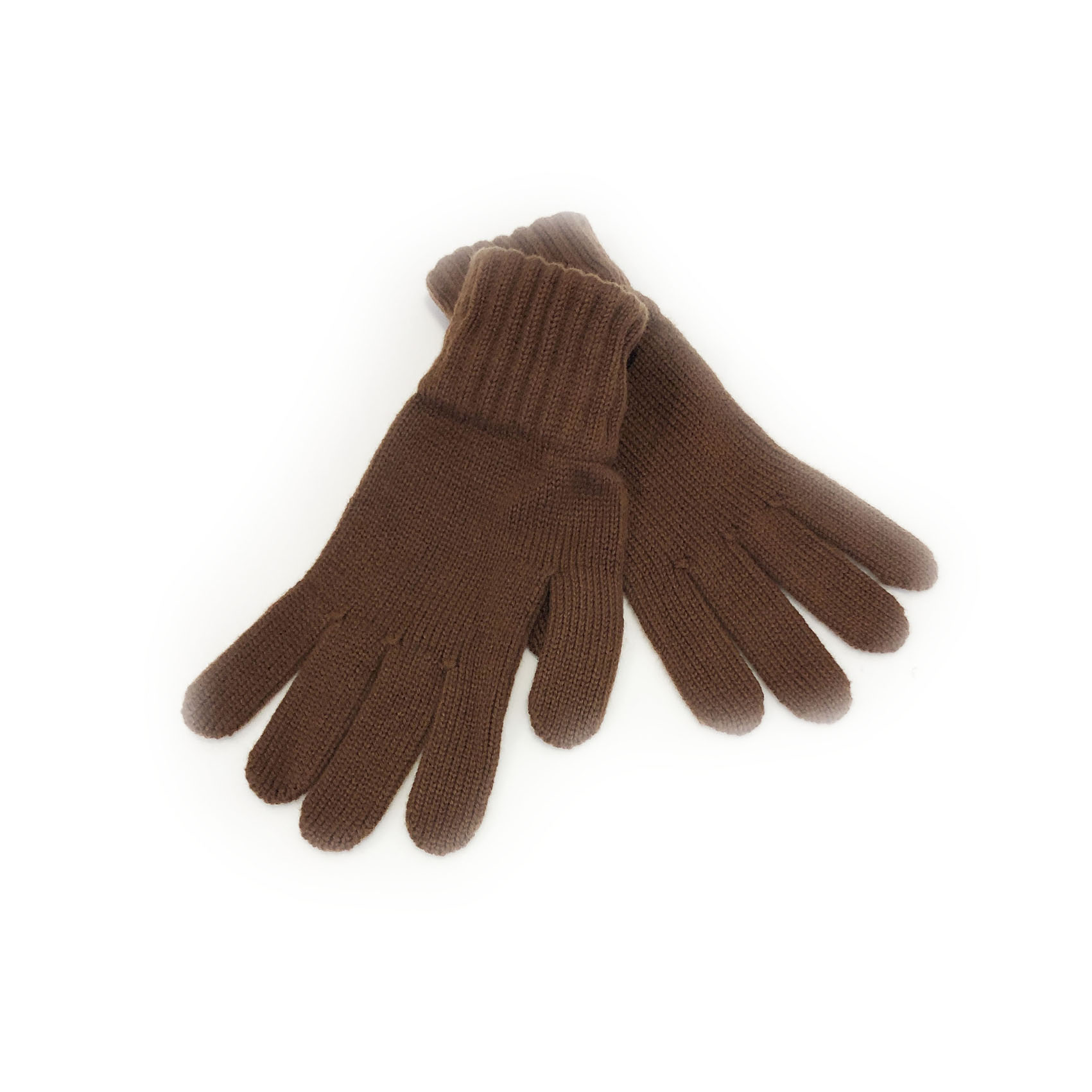 An image of Ladies 100% Cashmere Gloves - Conker Brown