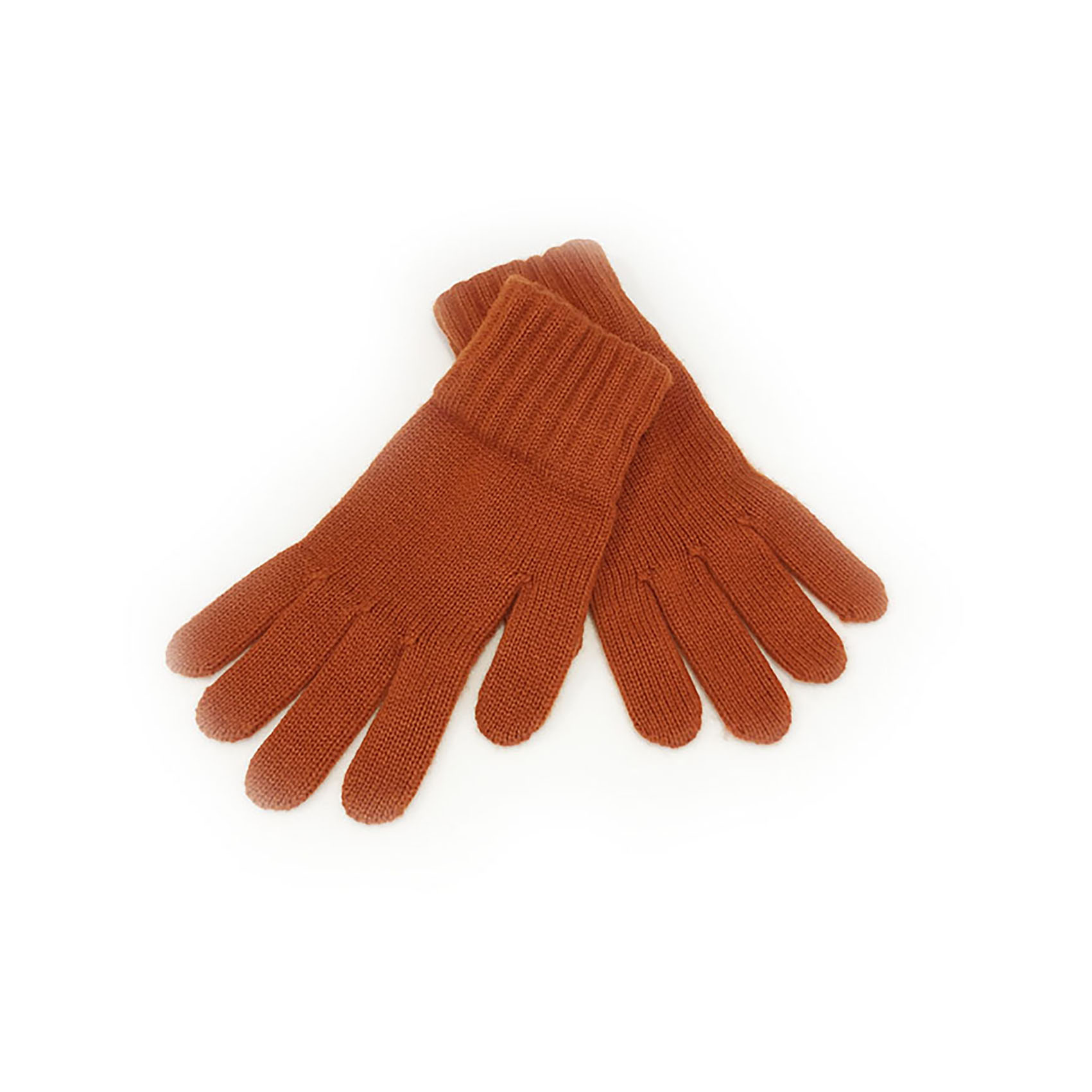 An image of Ladies 100% Cashmere Gloves - Devon Orange