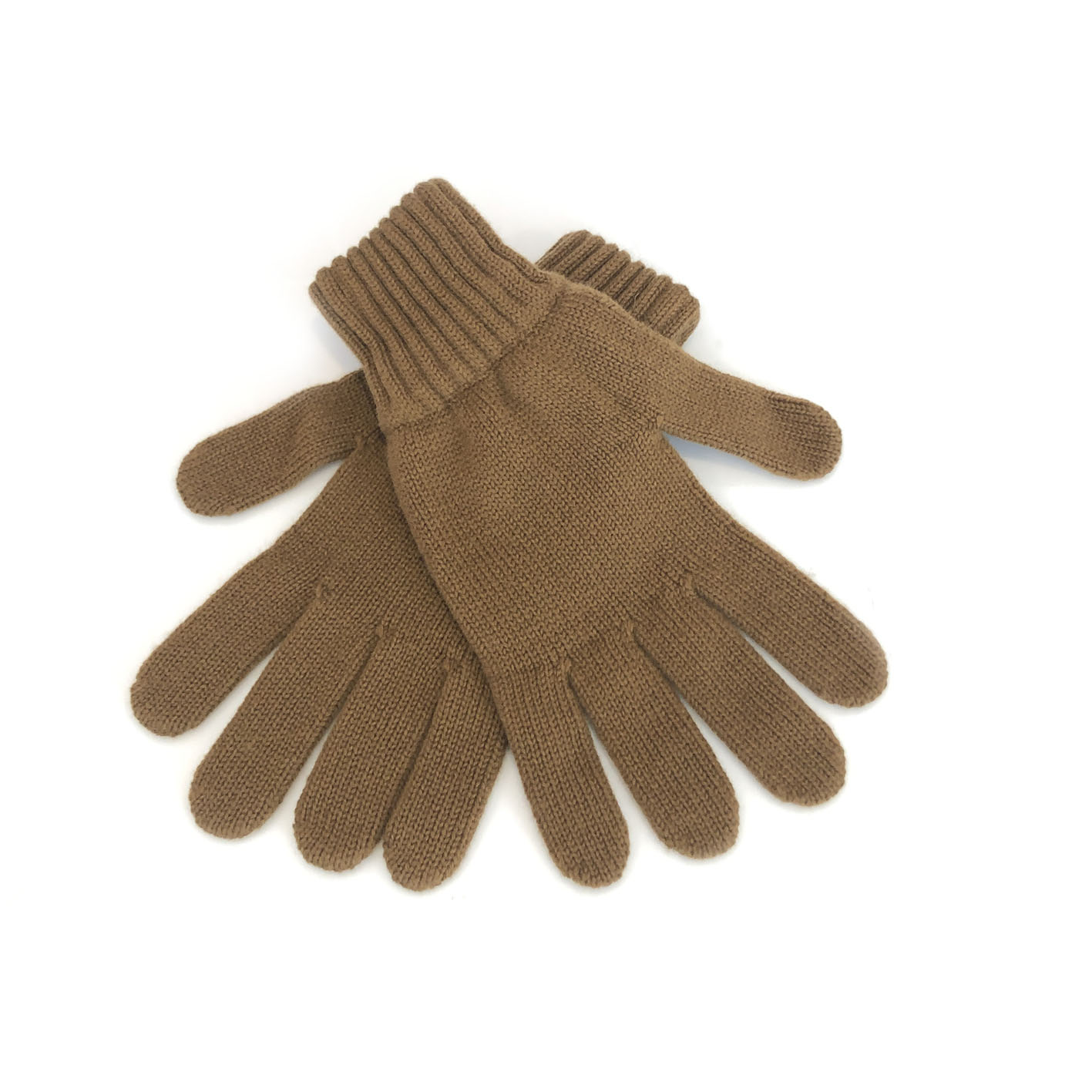 An image of Mens 100% Cashmere Gloves - Biscotti Light Brown