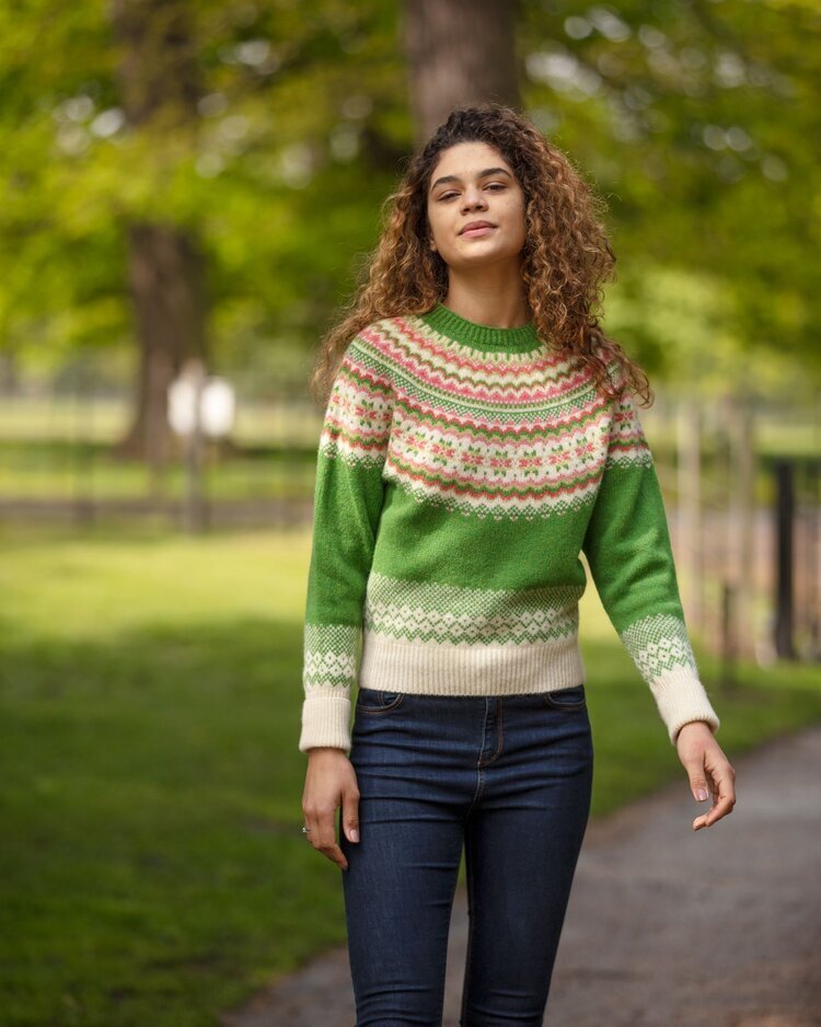 An image of Aurora Sweater - New Lawn - Large