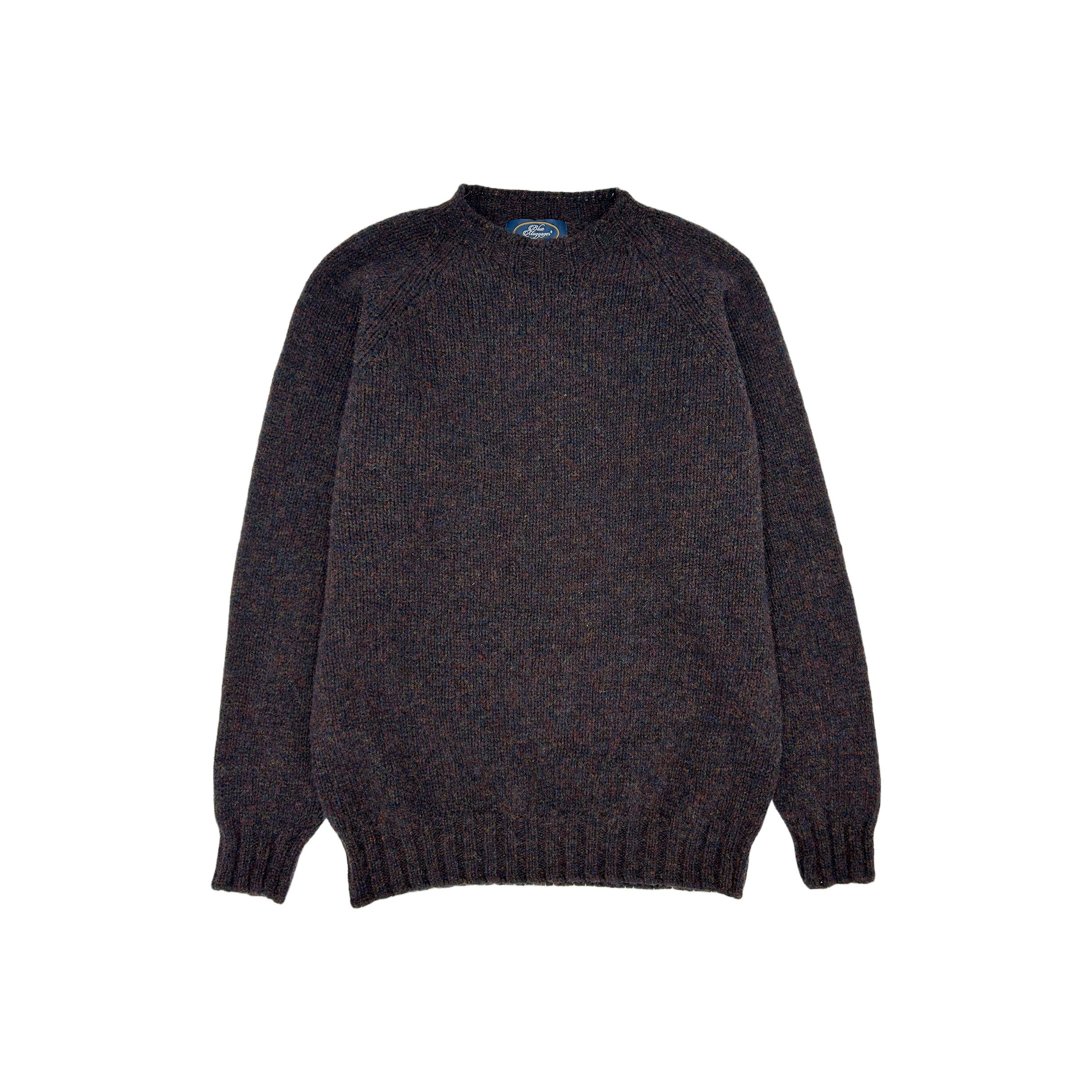 An image of Blue Mogganer North Sea Chunky Seamless Supersoft Shetland - Midnight Black - Sm...
