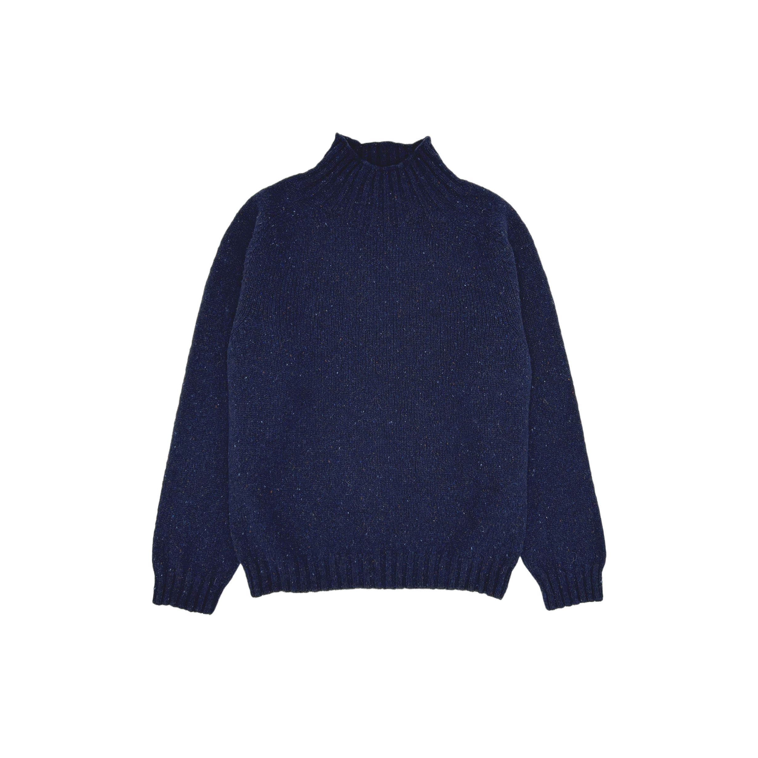 An image of Funnel Neck Glenugie Nep Womens Jumper - 4 Colours - Large/Jura Navy