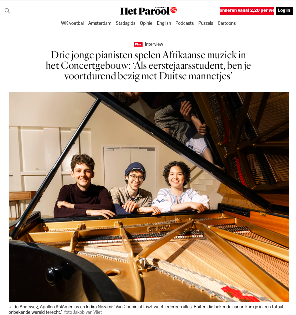 Amsterdam Conservatoire Masterclasses with Rebeca Omordia Conclude with Concert at the Concertgebouw