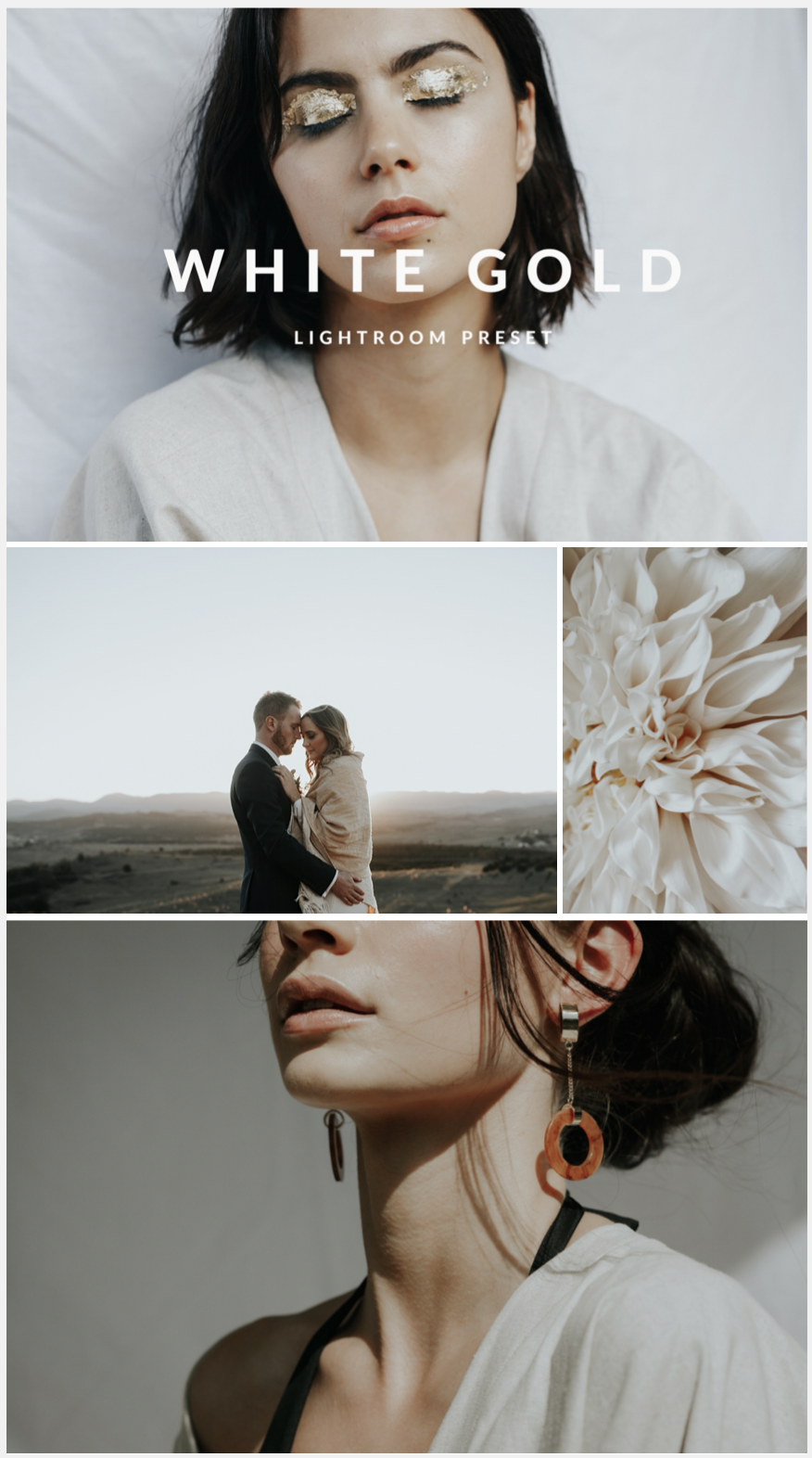 White Gold Lightroom Desktop Preset for Editorial and Lifestyle Photography
