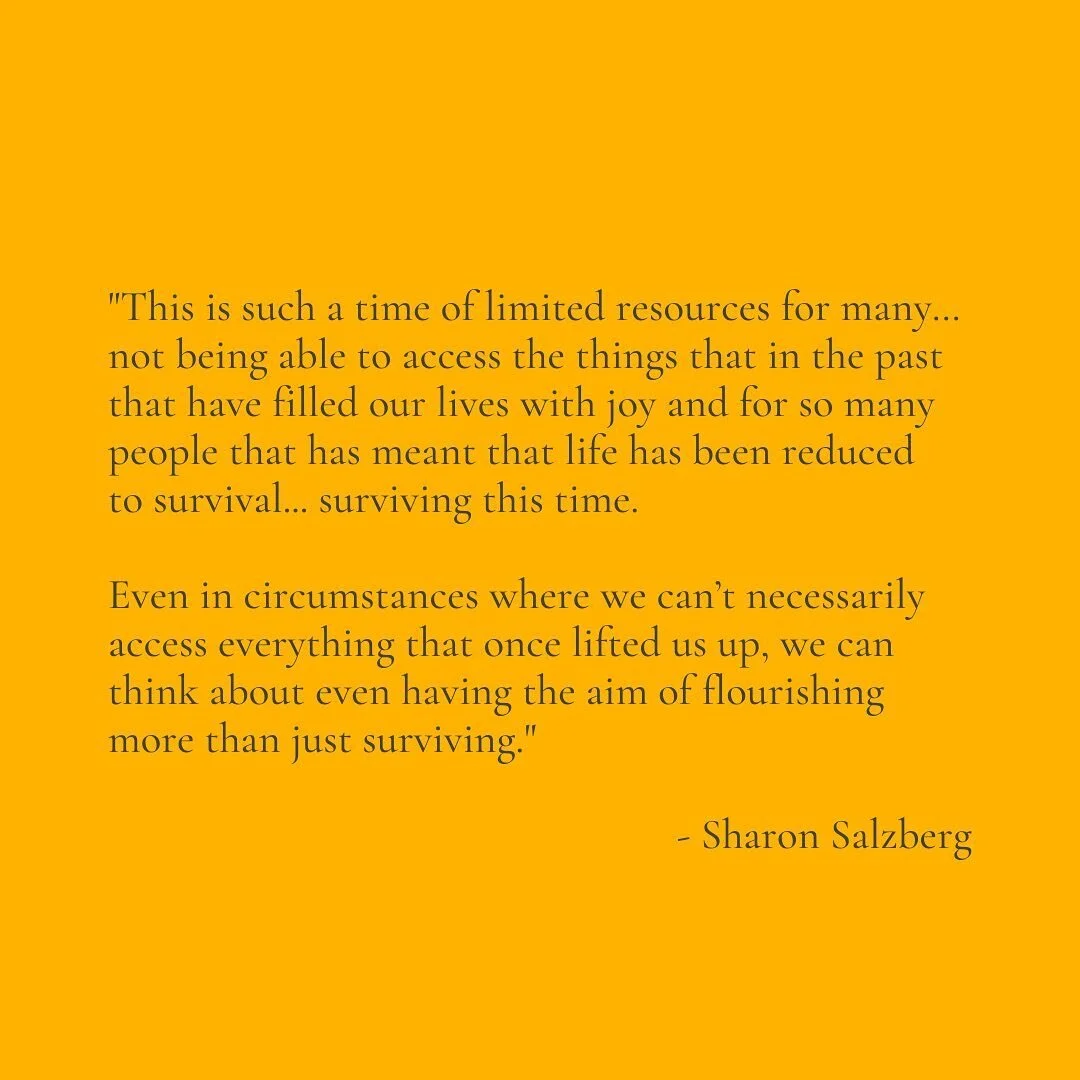 Thinking about having the aim of flourishing more than just surviving and all the things that have helped me move from shaking my closed fist at the world to opening up and somehow (miraculously) flourishing 🌱

Good books. Great humans. Art and piec