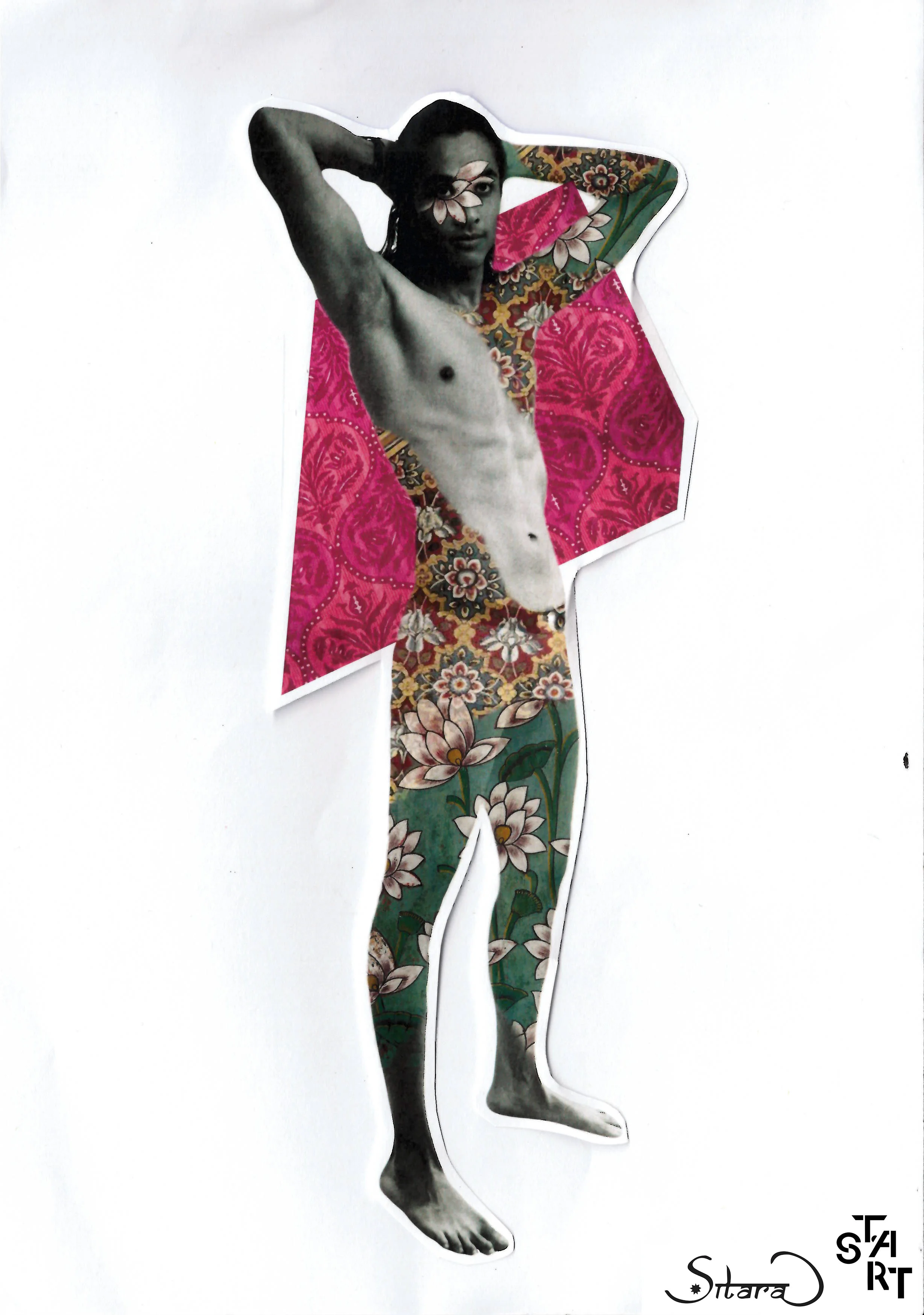 Model: Mohit Seth. Collage: Cordelia Diamond.