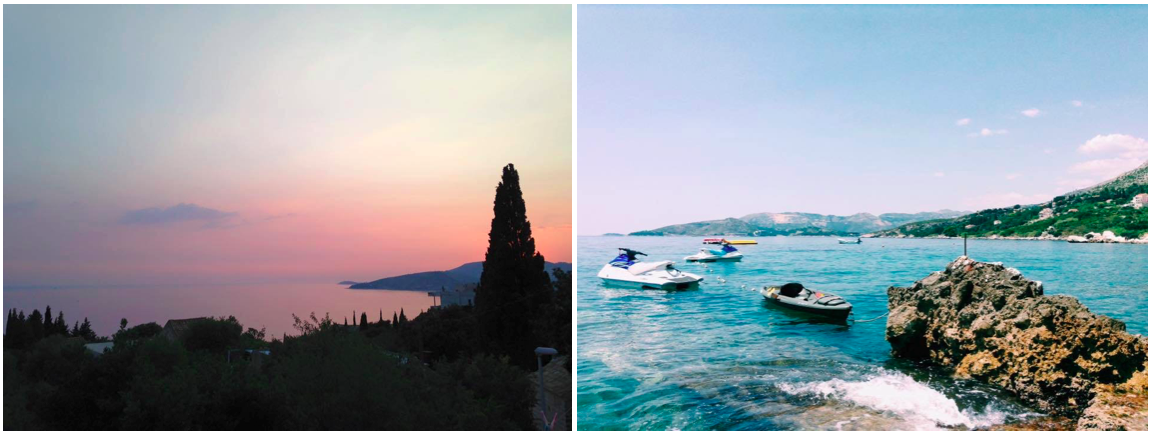 Two photographs of the coast taken just outside the city center. Photography by Freyja Pakarinen and Hannah Jolley.
