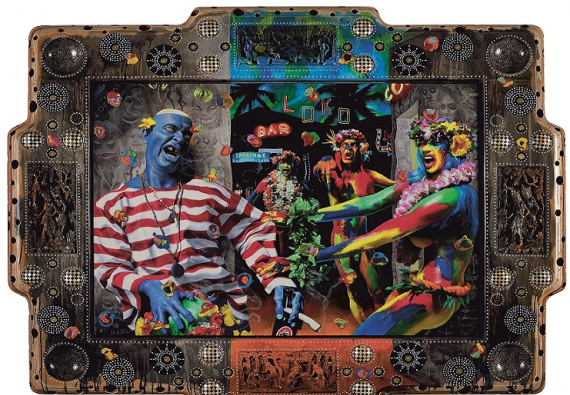 Review:  Ashley Bickerton, "Ornamental Hysteria" 