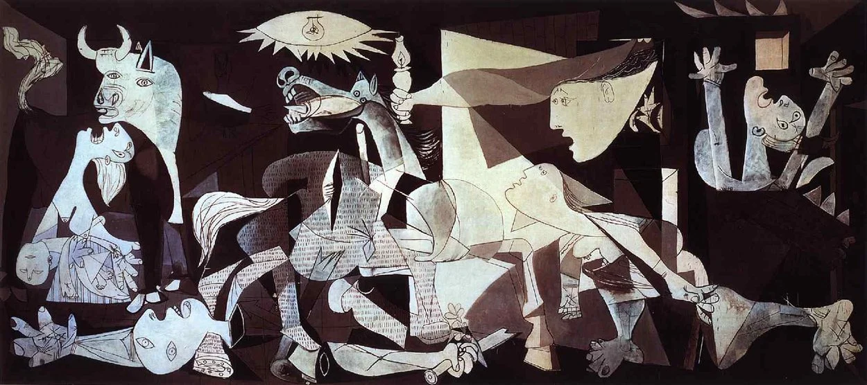 Guernica , Pablo Picasso, 1937 sourced from https://www.pablopicasso.org/images/paintings/guernica3.jpg