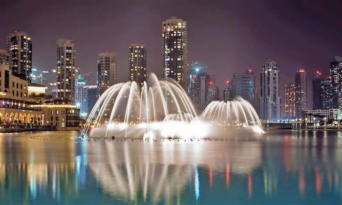 Photograph of the Dubai Fountain sourced from https://www.groupon.ae/deals/the-dubai-fountain-boardwalk