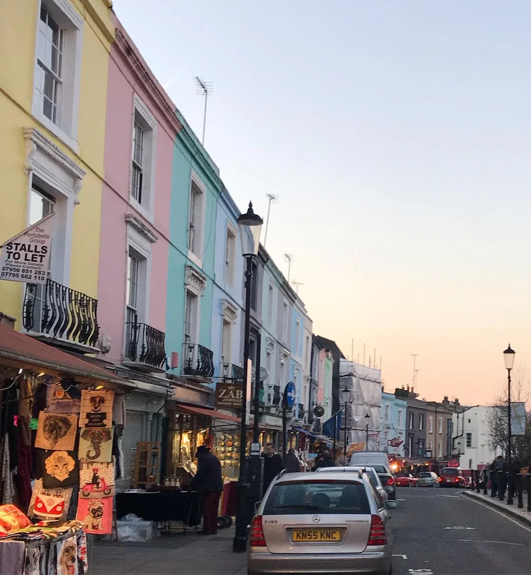 Portobello Road Market at twilight