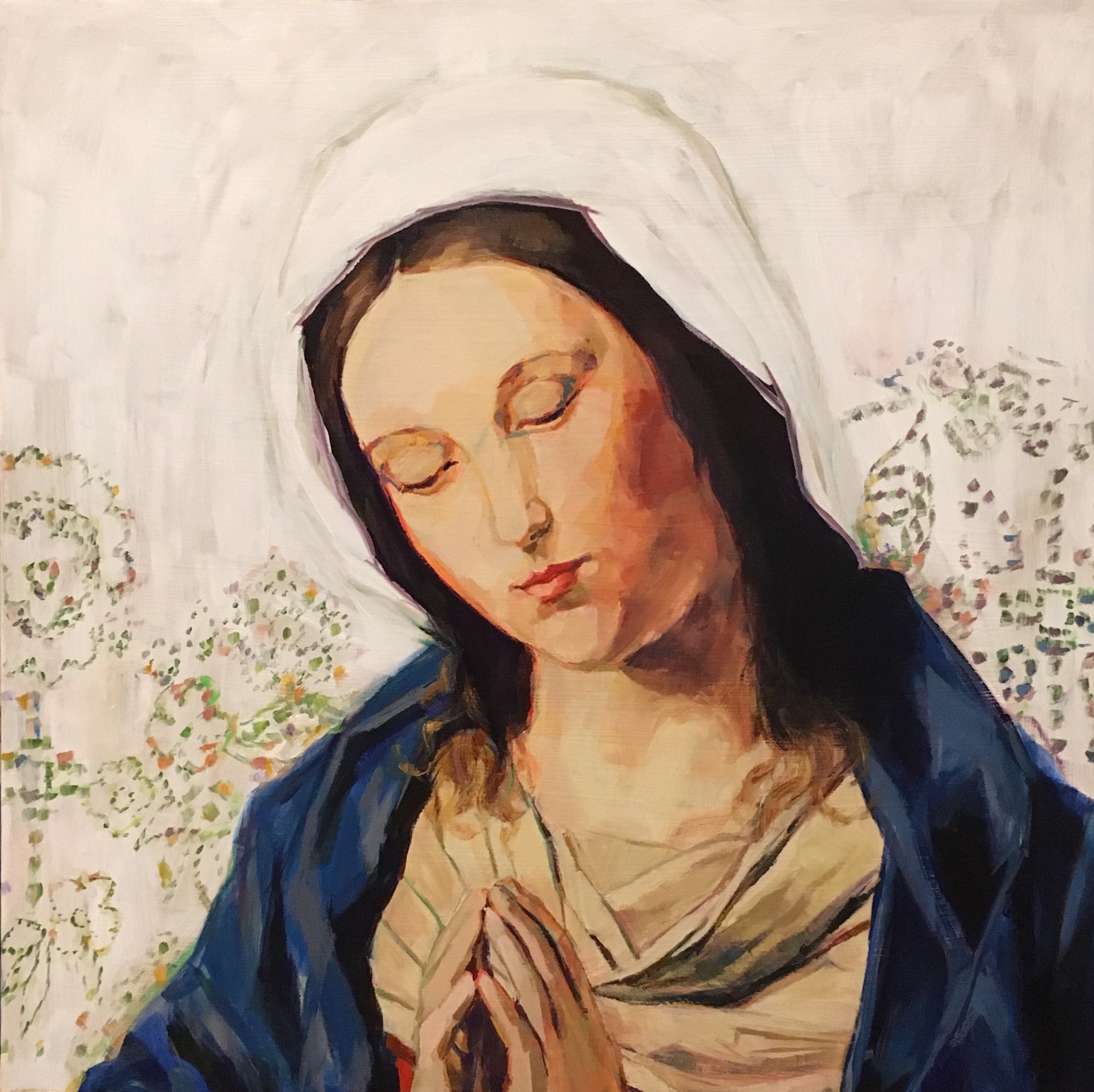 "Solemn Vow (after Sassoferrato)" 20"x20"