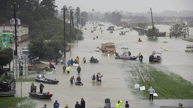 A flooded street in Houston after Hurricane Harvey. Courtesy: Channel 3000