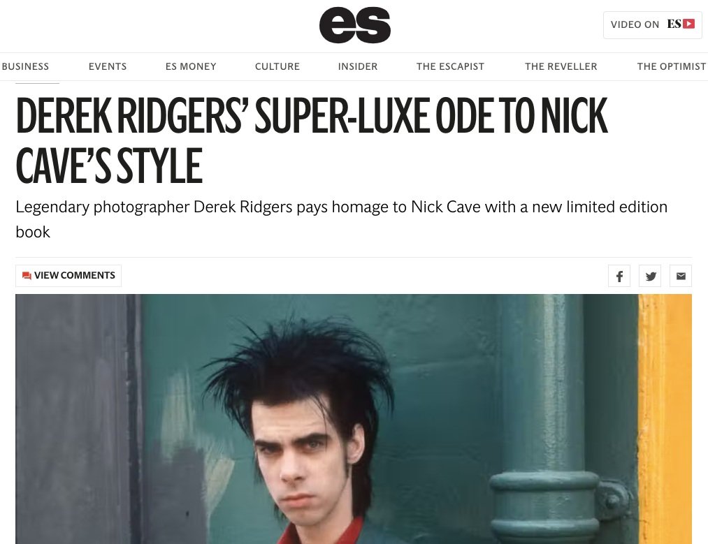 Derek Ridgers' Super-Luxe Ode to Nick Cave's Style