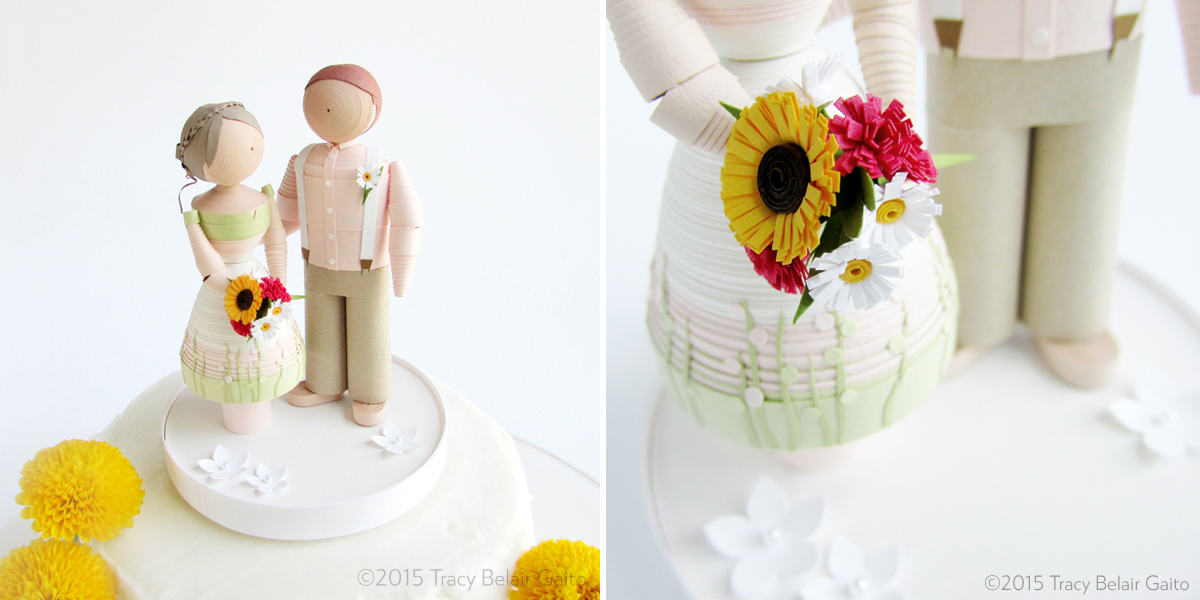 Wedding Cake Topper - custom made as a gift for the couple