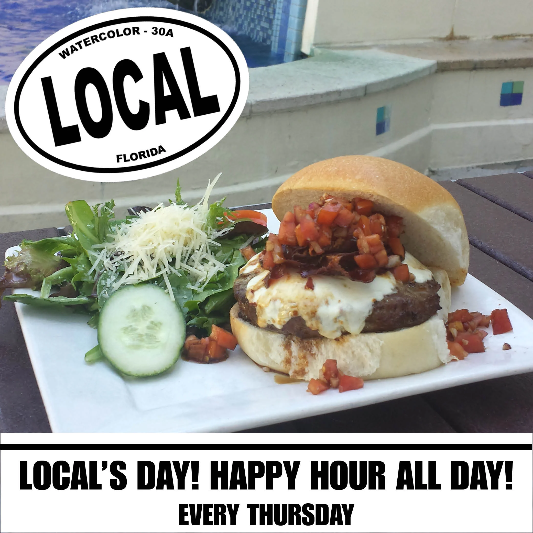 Local's Night! + Unique Gourmet Burger @ Watercolor