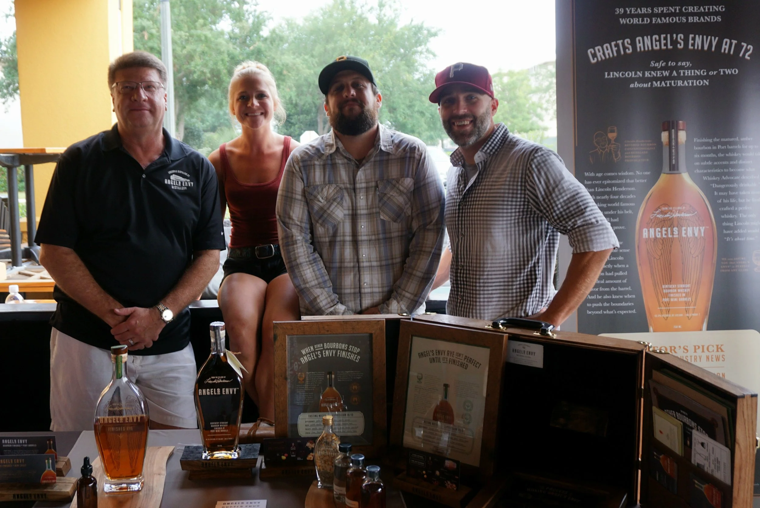 The Craft Bar Destin gang, saying "cheese!" with Wes Henderson of Angel's Envy Bourbon! (WMS 2017)