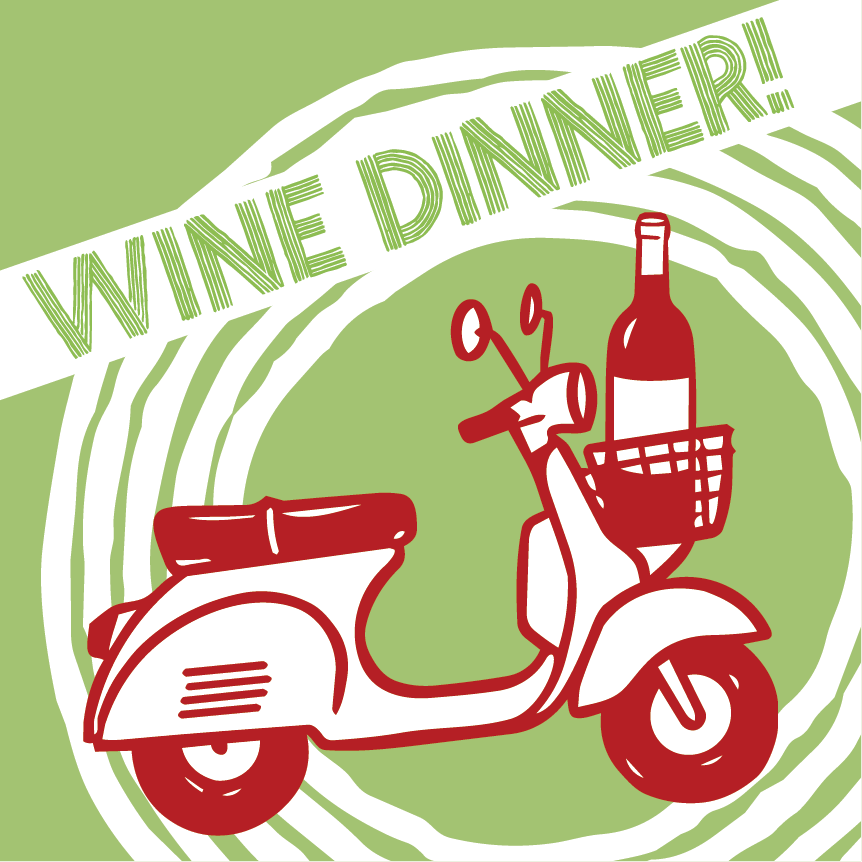 Italian Wine Dinner - Italian Wine Month in Watercolor