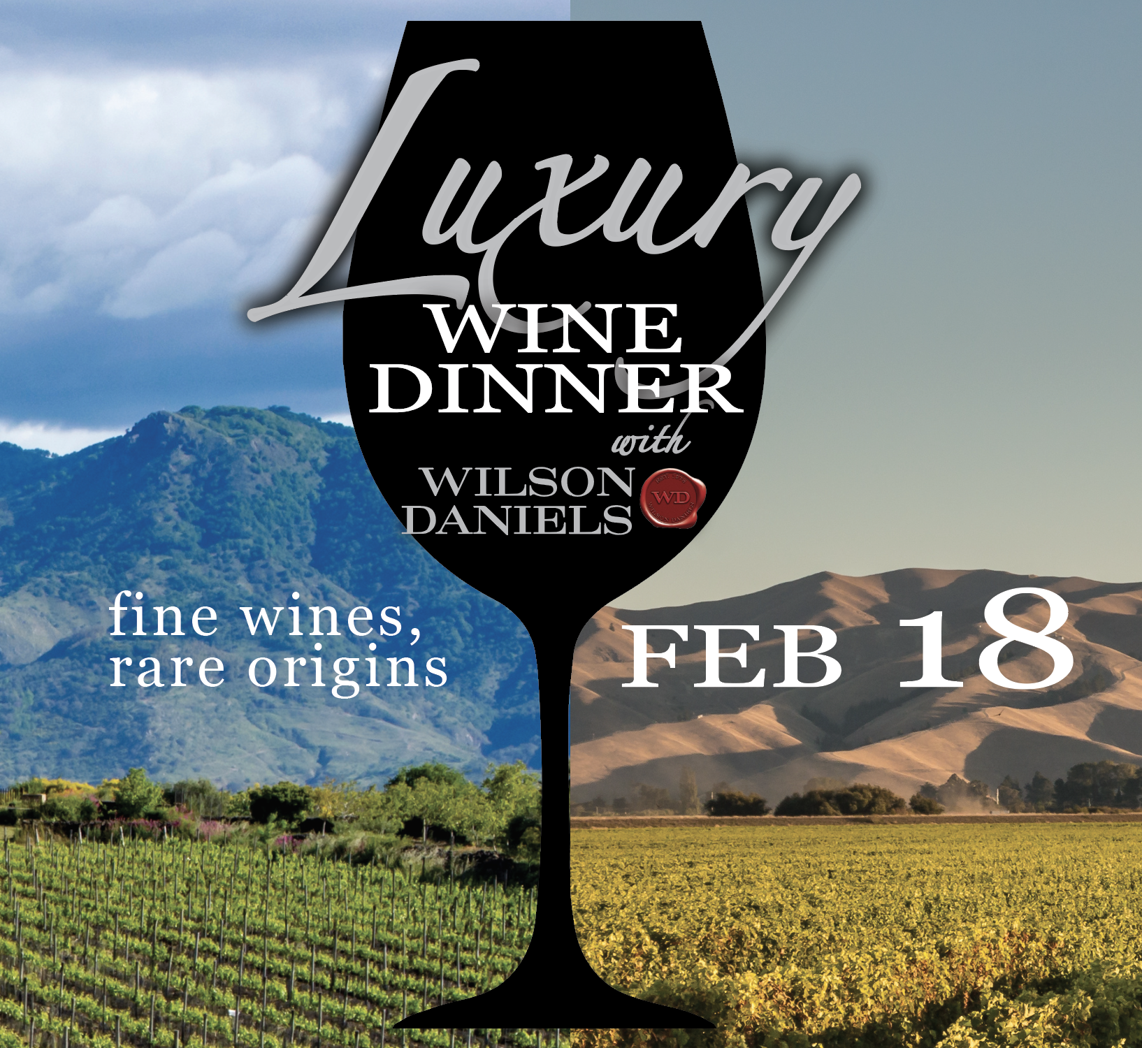 Luxury Wine Dinner February 18 2026 with Wilson Daniels at The Wine Bar in Destin, Florida