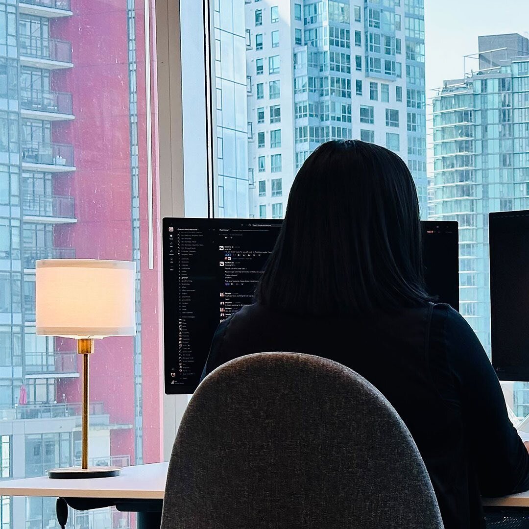 Between the snowy days in Calgary and the rainy ones in Vancouver, we prioritize finding workspaces that are bright and spacious&mdash;creating an environment our team is eager to work in. 

Here&rsquo;s our Project Manager, Aivee, enjoying the view 