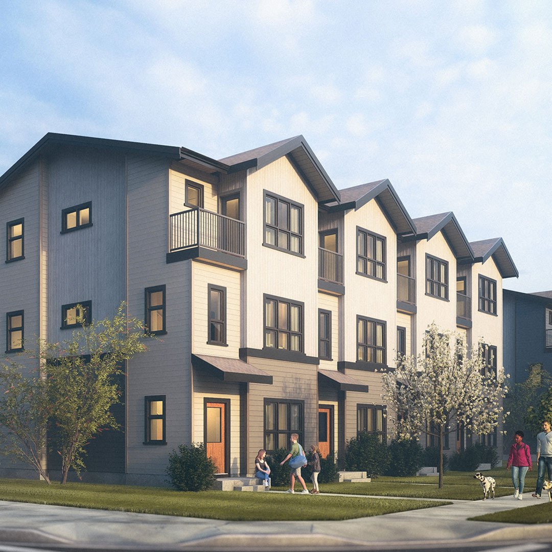 This new residential hub by @ApaarHomes will sit at the heart of the D'Arcy neighbourhood, bordering the local public golf course. ⁠
⁠
Framed by utility rights-of-way on three sides, the site takes on a U-shaped layout that directly responds to the N