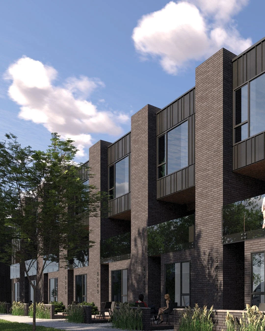It may be feeling like winter, but it's actually BP season at @LuxuriaHomesCanada's project in Calgary's University District Block 11.⁠
⁠
After earning development approval a few months ago, the third of four townhouse buildings at Vanguard recently 