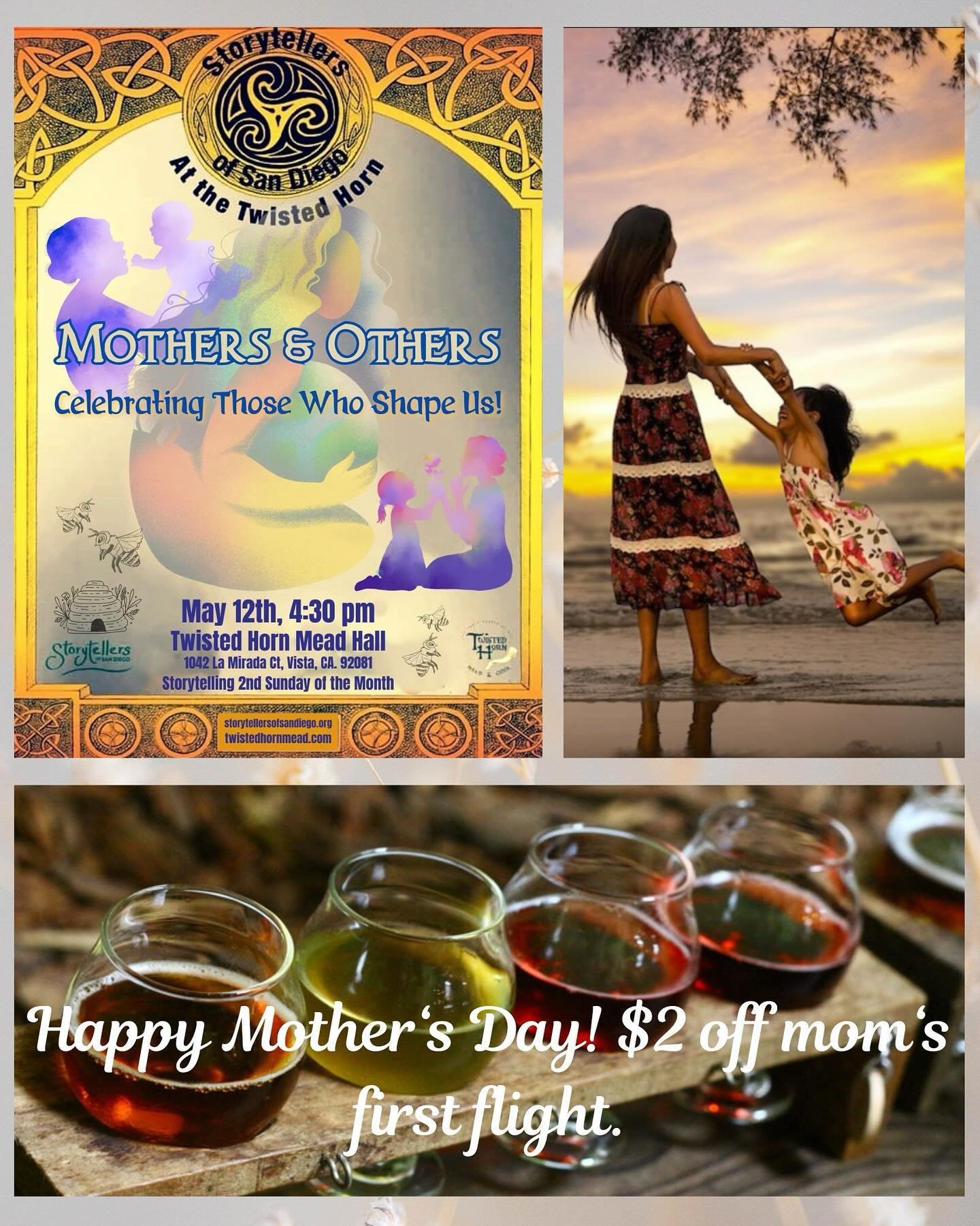 This Sunday is Mother's Day and to show our appreciation to those ever so important ladies, we are offering $2 off of &quot;Mom's First Flight&quot; of our award winning meads &amp; ciders this weekend. So, after you have taken mom out for her tasty 