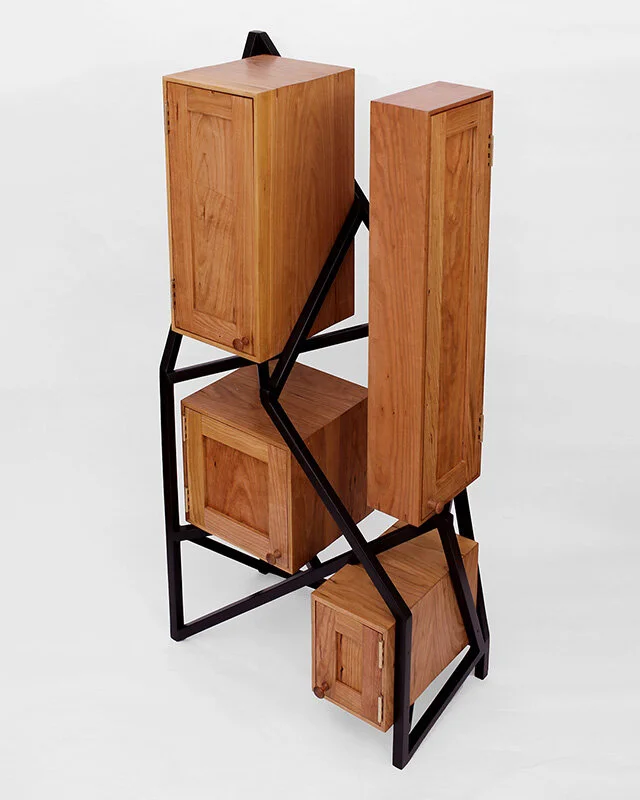 A modern tea chest, right side view 2