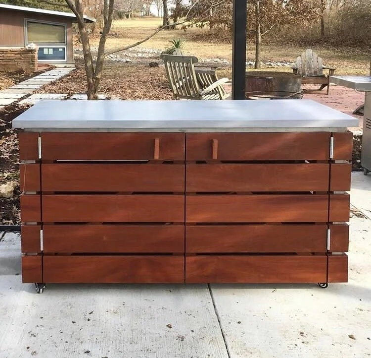 Concrete Topped Outdoor BBQ Station