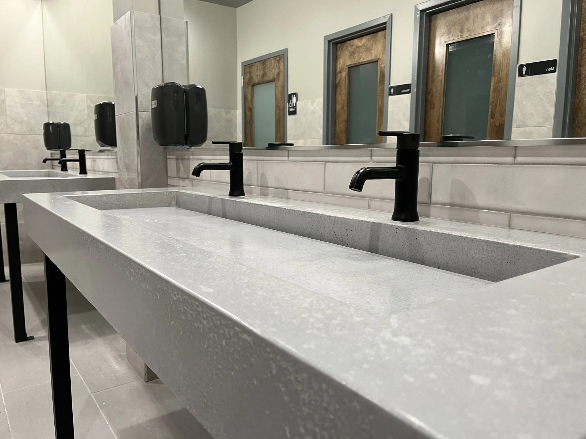 Gravity Restaurant Prairie Village, KS - Vanity Top and Steel base design/build and install 